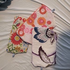 Floral cosmetic bags
